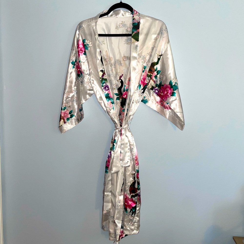 Bride silky robe